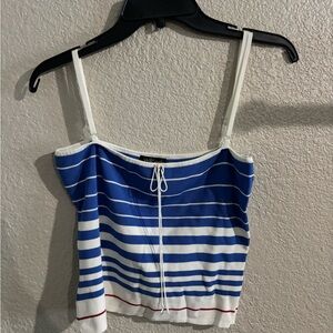 Willi Smith Blue and White Striped Camisole